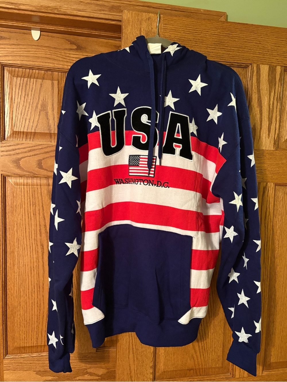 DC USA Stars Pullover Hoodie - Navy/Red/White